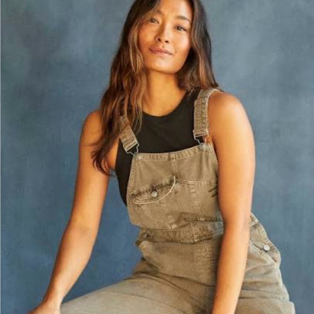 Outerknown Voyage Cord Overalls in Olive Night NWT Small
